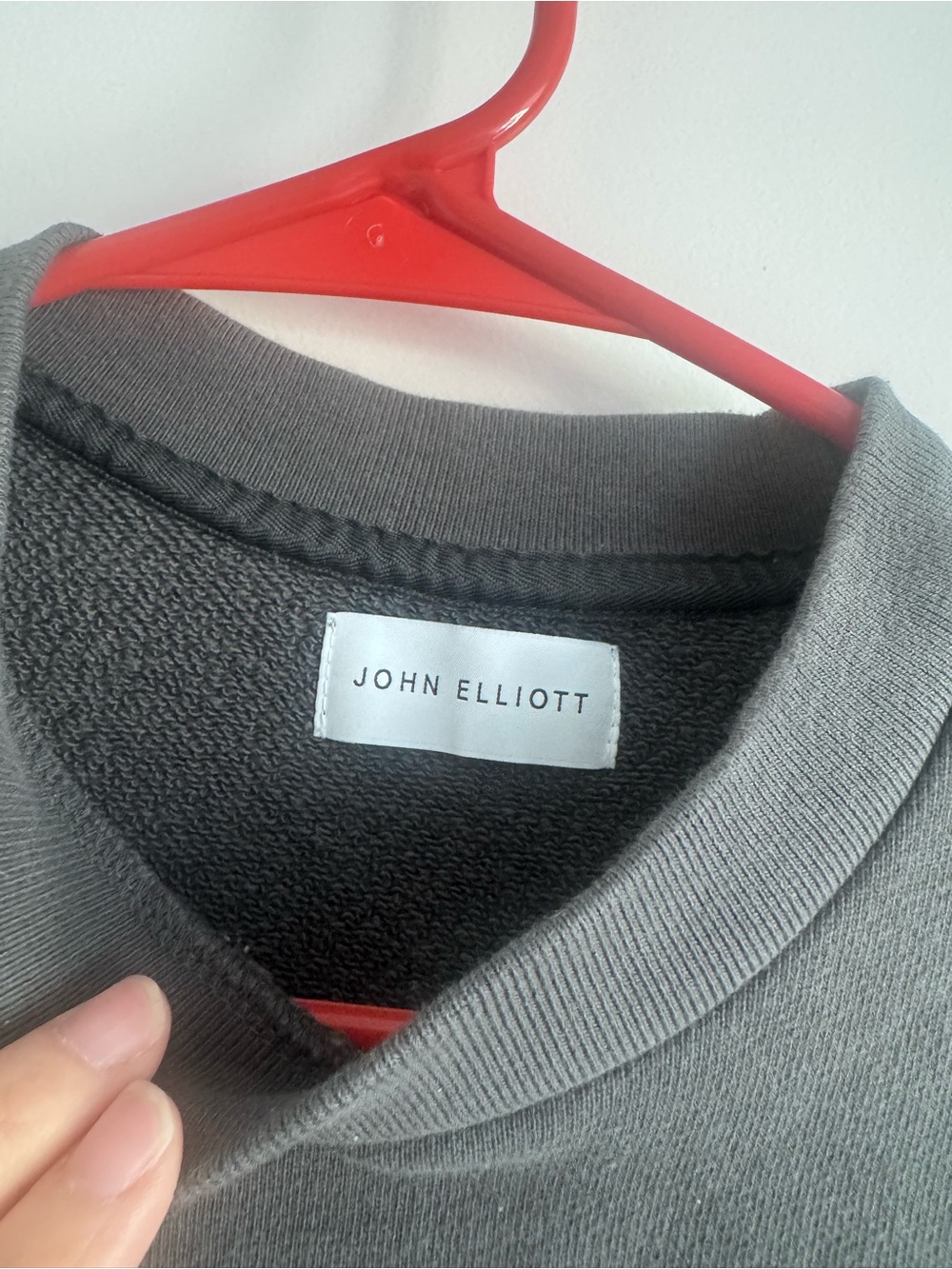 John Elliott Slate Carbon Beach Crew Crewneck Sweatshirt - Picture 2 of 4